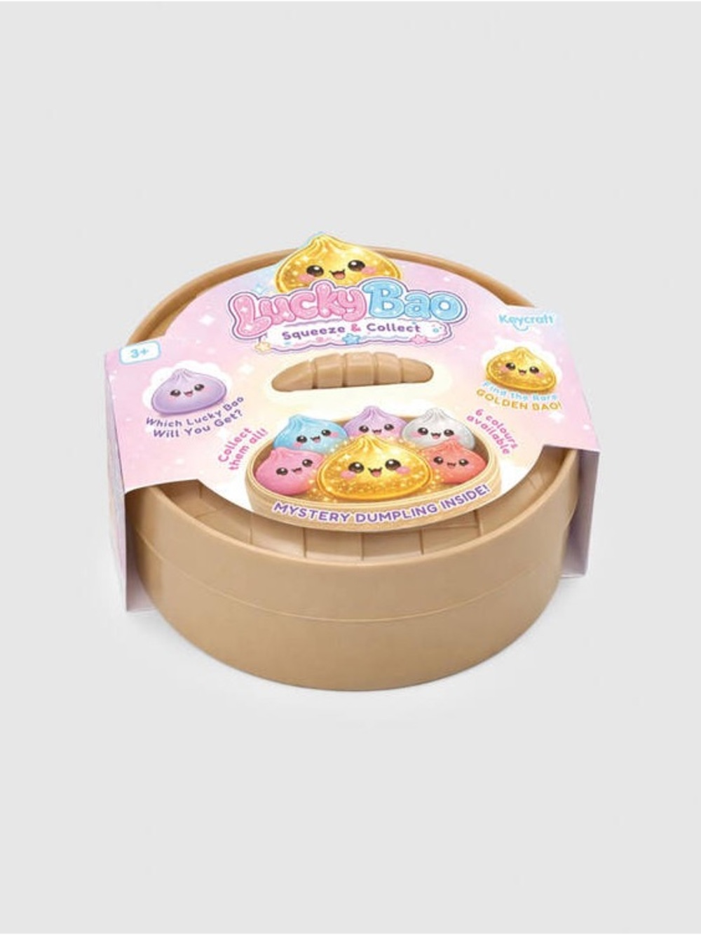 NWT  One Lucky Bao Squeeze & Collect Mystery Dumpling Toy - Beige Steamer